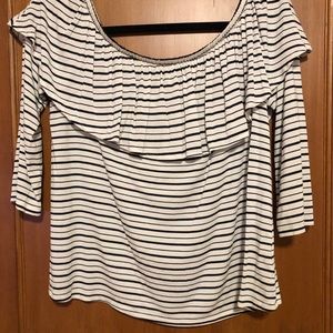 Off the shoulder stripped top